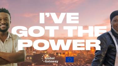 Two people in Kenya participating in I've Got the Power Campaign.