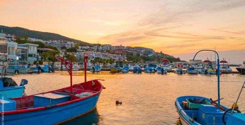 Port in the town of Saint Vlas in Bulgaria