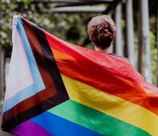 Progressive rainbow flag