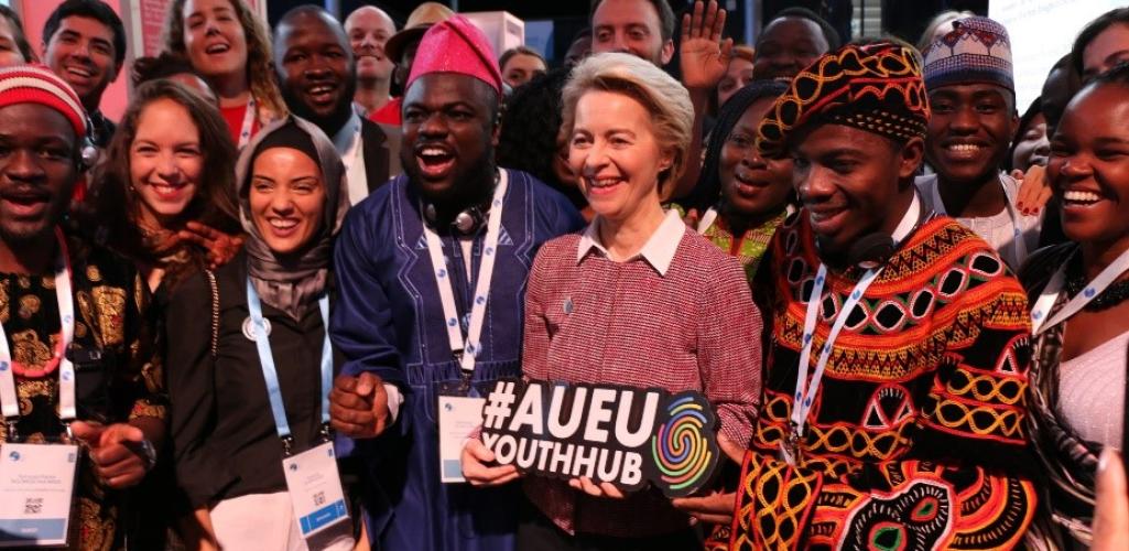 AU-EU Youth Hub participant with European Commission President Ursula von der Leyen